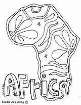 Coloring Africa Pages African Geography Continent Continents Map South Colouring Flag Color Safari Animals Printable Book Getcolorings Getdrawings Doodles Print sketch template