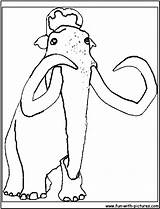 Manny Coloring Iceage Pages Fun sketch template