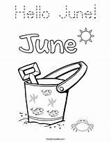 June Coloring Hello Pages Noodle Twisty Twistynoodle Built California Usa Print Tracing Months sketch template