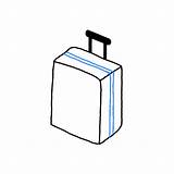 Suitcase Luggage Zipper sketch template