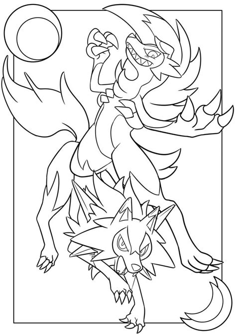 lycanroc pokemon coloring pokemon coloring sheets pokemon coloring