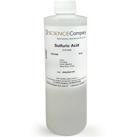 reagent grade sulfuric acid hso concentrated ml  sale buy   science company