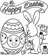 Easter Coloring Pages Happy Thomas Train Kids Bunny Cartoon Drawing Face Print Sheets Printable Tank Engine Pooh Winnie Friends Colouring sketch template