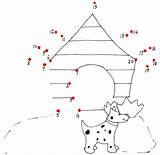 Math Coloring Sheets Pages Color Colouring Number Learn Join Dots Preschool Correct Order Kennel Dog Then Only sketch template
