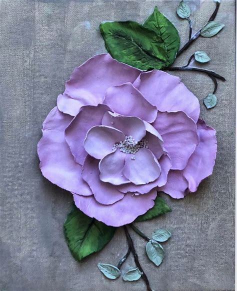 texture flower  modeling paste