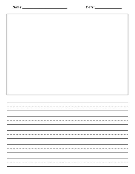 blank picture  writing paperpdf st grade writing pinterest