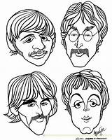 Beatles Caricatures Caricature Cartoon sketch template