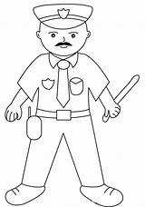 Policeman Coloring Library Clipart Dessin Policier Pages Colouring Popular sketch template