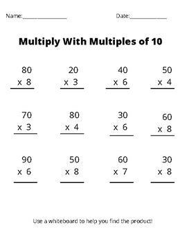multiply  multiples   worksheet  lous lessons tpt