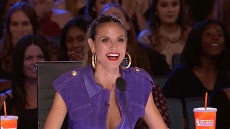 happy heidi klum by america s got talent find and share on giphy