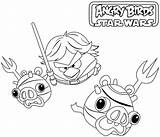 Star Angry Birds Wars Coloring Pages Printable Popular Print Getcolorings sketch template