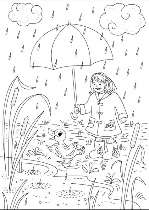 coloring pages happy raining coloring pages