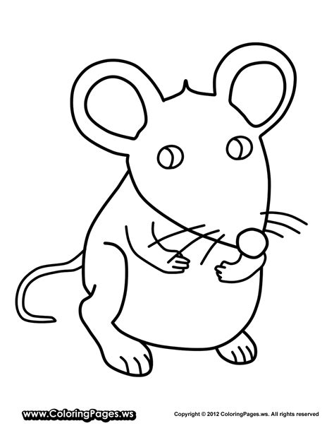 mouse coloring pages    print
