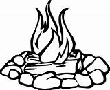 Coloring Campfire Camping Wecoloringpage Pages Fire Clipart Printable sketch template