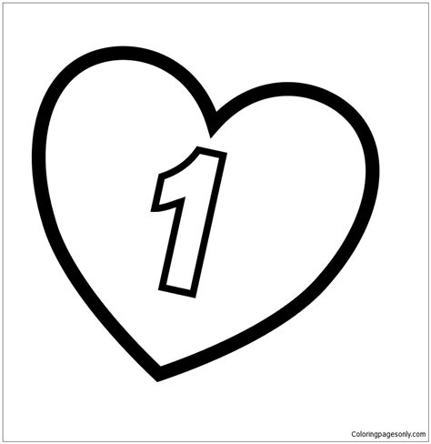 number   heart coloring page  printable coloring pages