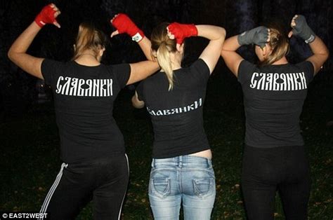 russian female ultras who are training for world cup 2018 attacks daily mail online