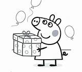 Peppa Pig Coloring Pages Birthday Printable Colouring Coloringfolder Kids Sheets Choose Board sketch template