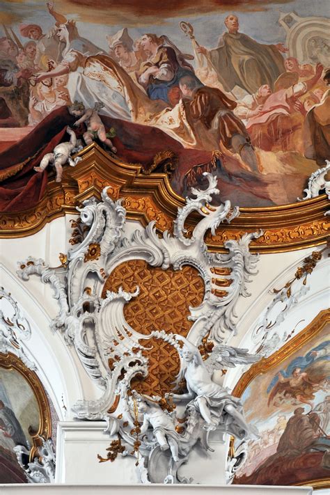 integrated rococo carving stucco  fresco  zwiefalten rococo