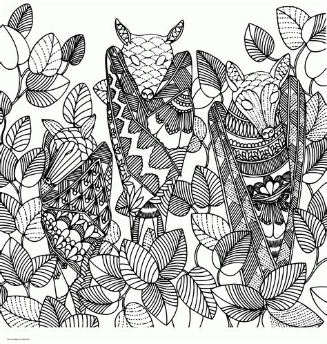 woodland animal coloring pages  adults coloring pages printablecom