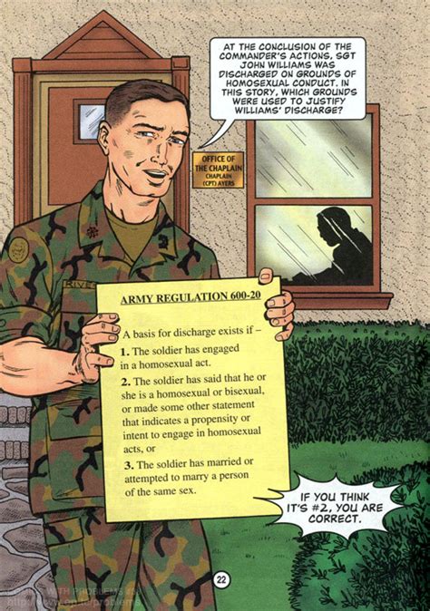 the us army s official ‘don t ask don t tell homosexual policy comic book 2001