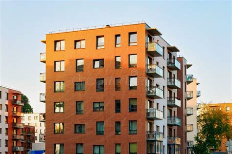 modern flat apartment building architecture stock photo image