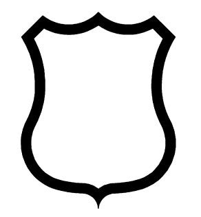 policeman badge coloring page clipart