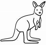 Wallaby sketch template