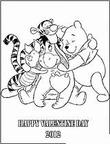 Pooh Coloring Winnie Pages Valentines Valentine Color Printable Disney Sheets Colouring Bear Printables Sheet Piglet Kids Visit Book Para Getcolorings sketch template