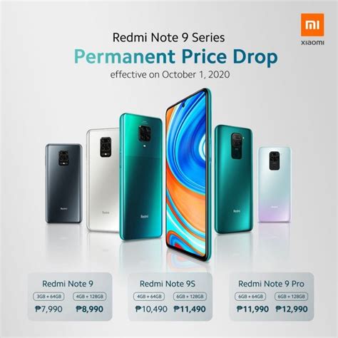 Xiaomi Redmi Note 9 Series Permanent Price Drop Deals Pinoy