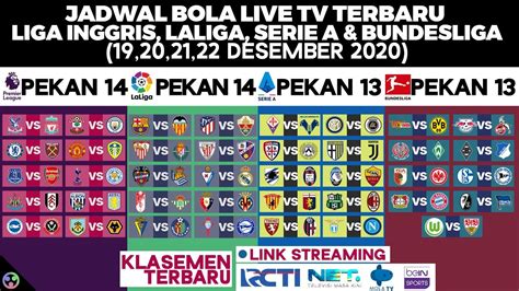 jadwal bola malam   rcti net tv terbaru liga inggris serie