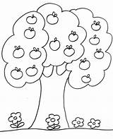 Arboles Frutales Albero Alberi Mele Arbre Pommier Colorare Disegni Dibujos Frutto Laminas árboles Arvore Bambini árbol Fruitier Manzana Part Pomme sketch template