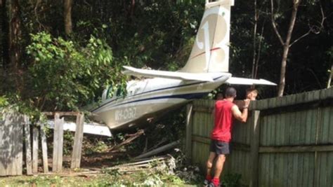 plane crash landing narrowly misses homes on sunshine coast in