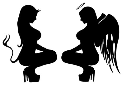 Oracal Vinyl Decal Sexy Stripper Devil Angel Girl Diy Graphics Car