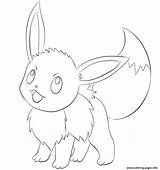 Eevee Coloring Pokemon Pages Printable Print sketch template