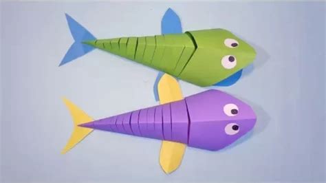 paper fish  kids moving paper fish paper crafts