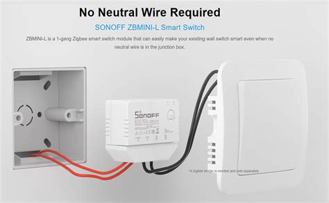 sonoff zbmini   gang zigbee smart switch  neutral wire required  control appvoice