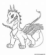 Dragon Coloring Baby Cute Pages Printable Print Color sketch template