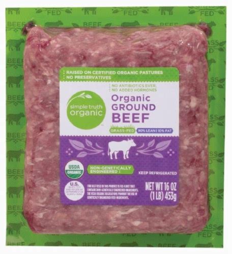 Simple Truth Organic™ 90 Lean Grass Fed Ground Beef 16 Oz Smith’s