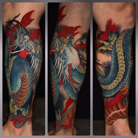 Dragon Tattoo On Leg