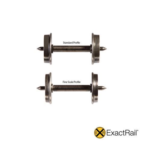 ho scale metal wheel sets  standard   pack exactrail model trains