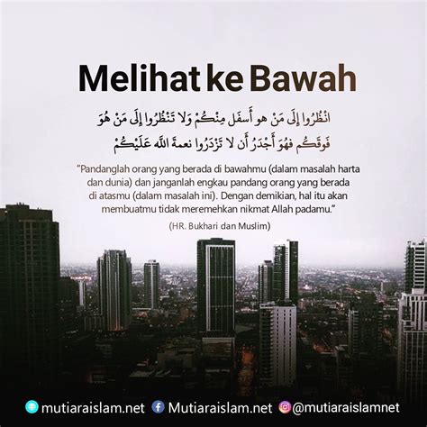 Melihat Ke Bawah Bijak Kata Kata Indah Islam