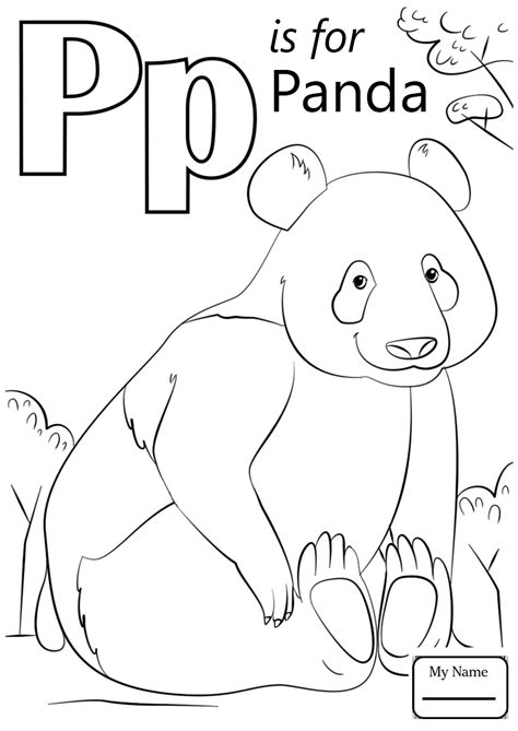printable letter p coloring pages