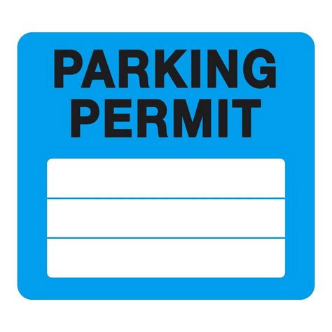 printable parking pass template word printable templates