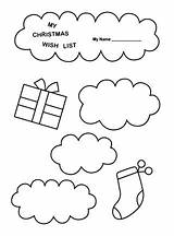 Christmas List Coloring Printable Wish Pages Choose Board Print Getcolorings sketch template