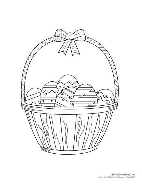 easter basket coloring page tims printables