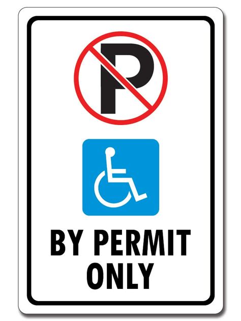 handicapped parking permit required sign imaginit design signs