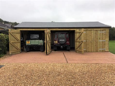 wooden garages timber garages in devon by shields garden buildings