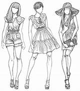 Drawing Drawings Fashion Sketches Girl Outfit Sketch Para Nhan Rachel Clothes Outfits Illustration Face Dolly Blogger Sunday Girls Dolls Draw sketch template