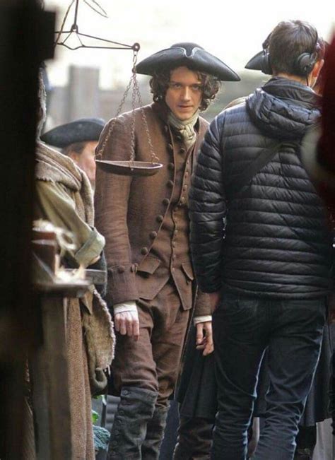 cesar domboy aka fergus fraser filming  scenes  edinburghs