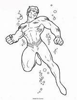 Aquaman Superhelden Kleurplaten Kleurplaat sketch template